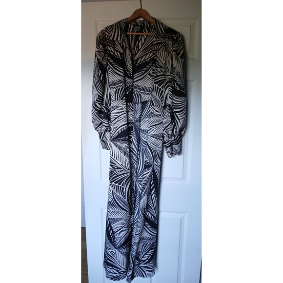 Boho Maxi Dress Love By Design Black/Cream Floral Size Large - Picture 4 of 9